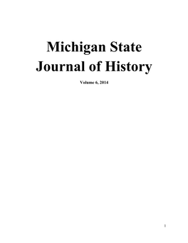Michigan State Journal of History