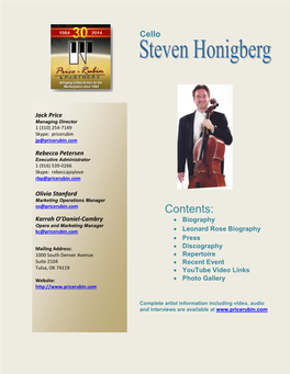 Steven Honigberg – Biography