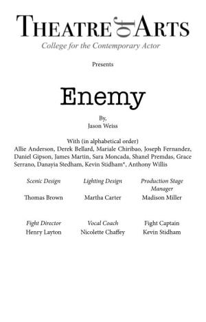 Enemyenemy By, Jason Weissby