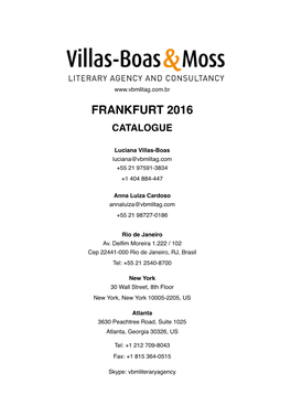 Frankfurt 2016 Catalogue