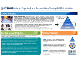 DATA STEWARDS Key Data Steward Activities Ongoing Approach