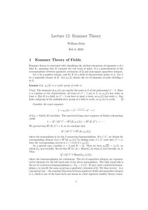 Kummer Theory