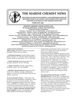 The Marine Chemist News