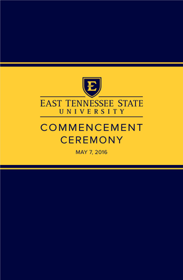 Commencement Ceremony May 7, 2016 Banners