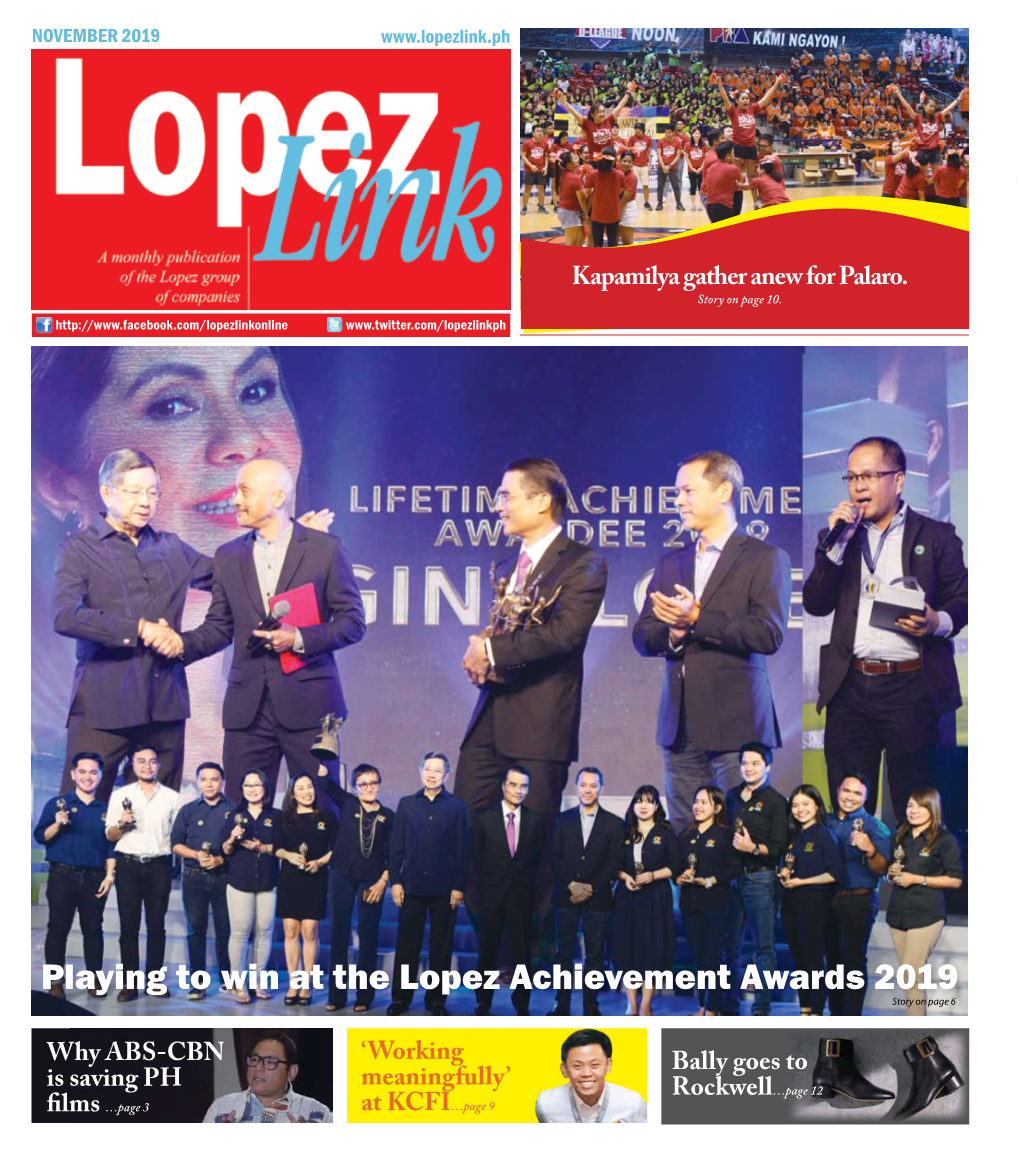 Playing to Win at the Lopez Achievement Awards 2019 Story on Page 6