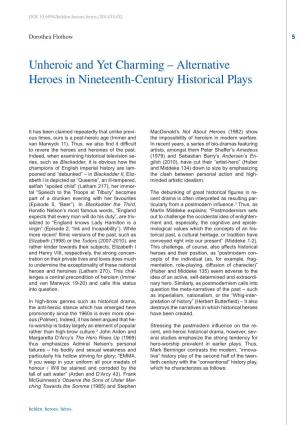 Alternative Heroes in Nineteenth-Century Historical Plays