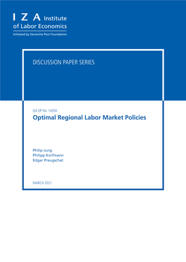 Optimal Regional Labor Market Policies