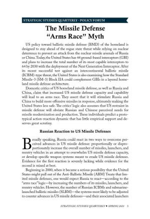 The Missile Defense “Arms Race” Myth