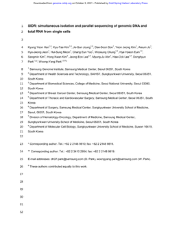 SIDR: Simultaneous Isolation and Parallel Sequencing of Genomic DNA and Total RNA from Single Cells