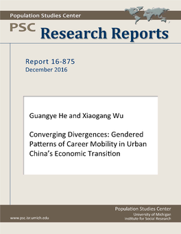 Gendered Patterns of Career Mobility in Urban China's Economic Transition