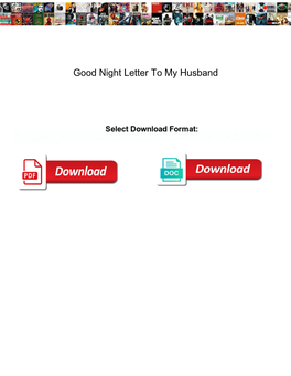 Good Night Letter to My Husband