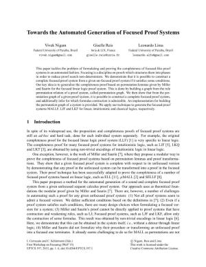 Towards the Automated Generation of Focused Proof Systems