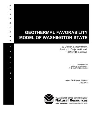 Geothermal Favorability Model of Washington State