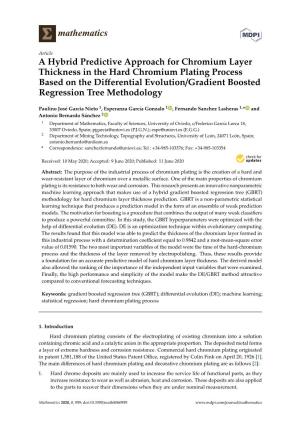 A Hybrid Predictive Approach for Chromium Layer Thickness in The