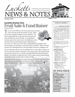 Fruit Sale & Fund Raiser T