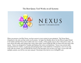Nexus User Guide (Pdf)