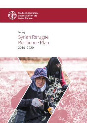 Turkey Syrian Refugee Resilience Plan 2019–2020