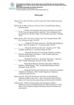 Oxford University Press. Abrams, MH 1999. a Glossary of L