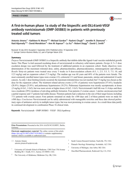 In Patients with Previously Treated Solid Tumors