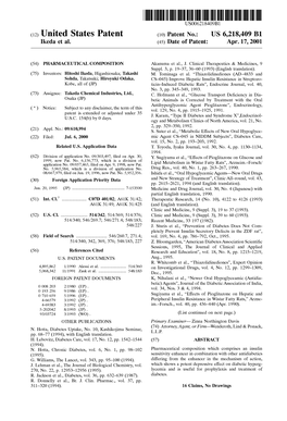 (12) United States Patent (10) Patent No.: US 6,218,409 B1 Ikeda Et Al