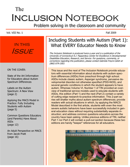 Inclusion Notebook Problem Solving in the Classroom and Community