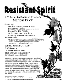 Resistant Spirit: a Tribute to Marilyn Buck
