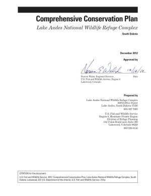 Comprehensive Conservation Plan, Lake Andes National Wildlife Refuge Complex, South Dakota