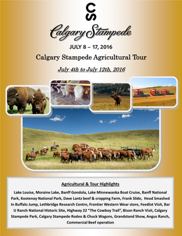 Calgary Stampede Agricultural Tour