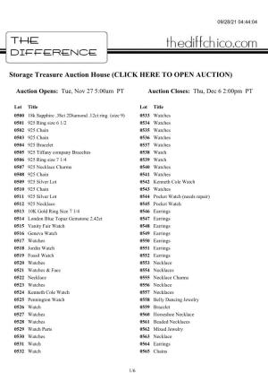 Storage Treasure Auction House (CLICK HERE to OPEN AUCTION)