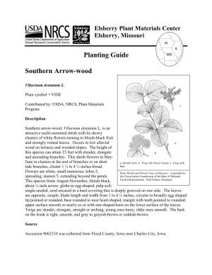 Planting Guide Southern Arrow-Wood