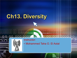 Diversity Diversity Macrodiversity Microdiversity