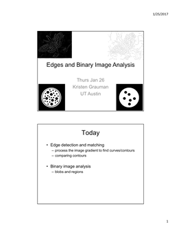 Edges and Binary Image Analysis