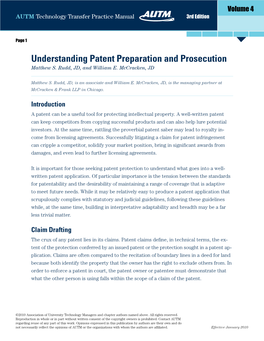 Understanding Patent Preparation and Prosecution Matthew S