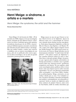 Henri Meige: a Síndrome, O Artista E O Martelo