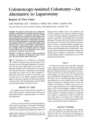Colonoscopy-Assisted Colostomy--An Mternative to Laparotomy Report of Two Cases
