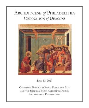 Archdiocese of Philadelphia Ordination of Deacons