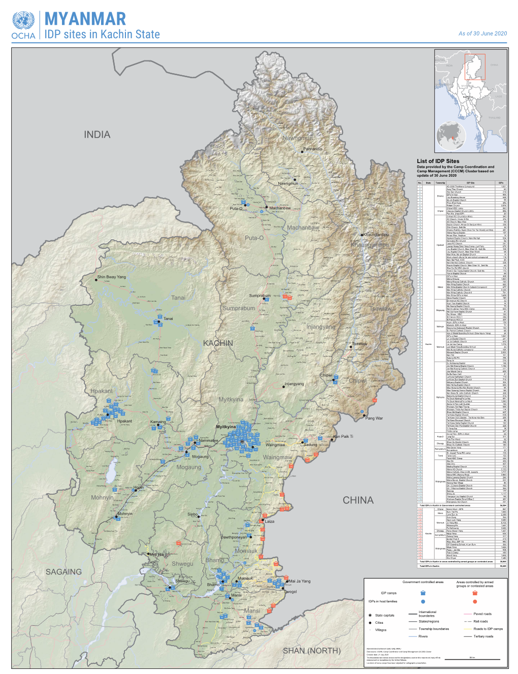 PDF | 2.01 MB | IDP Sites in Kachin State