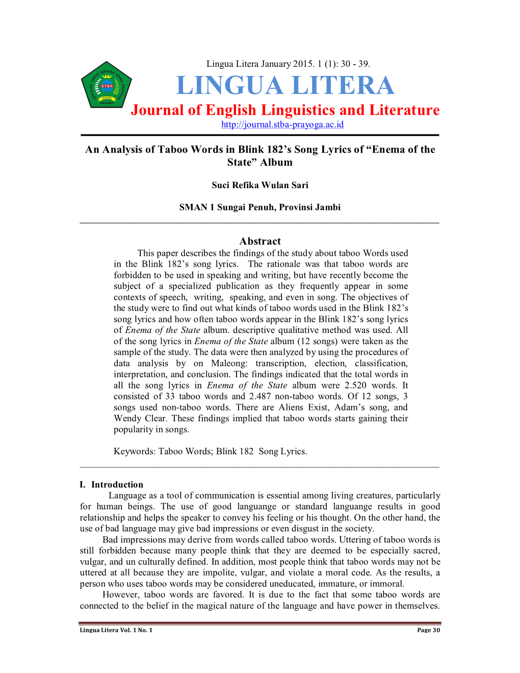 Lingua Litera January 2015