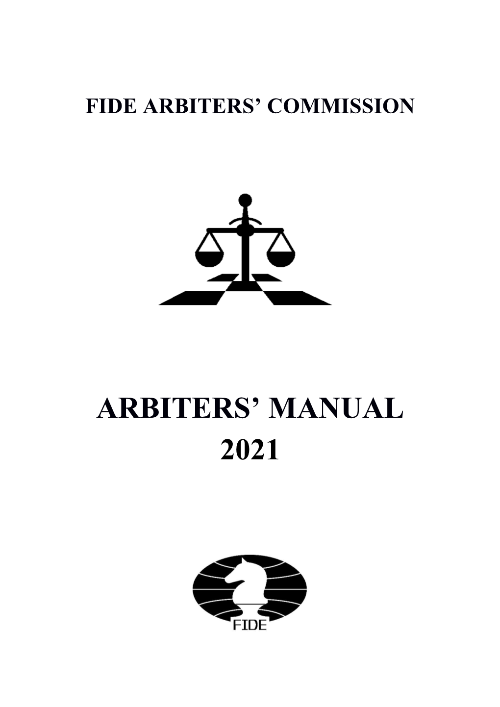 FIDE Arbiters' Manual 2021