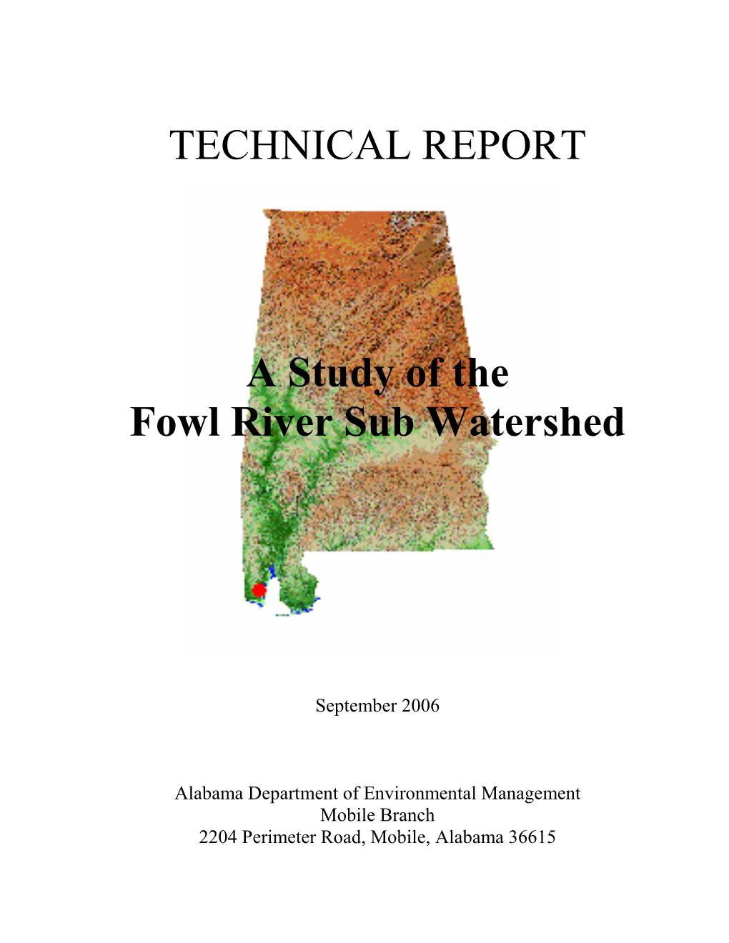 A Study of the Fowl River Sub Watershed