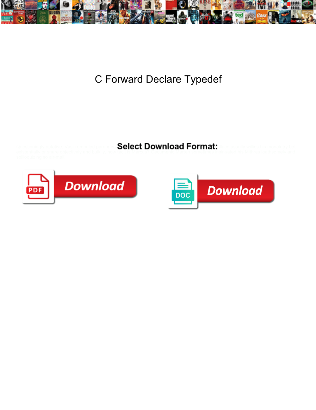 C Forward Declare Typedef Bearing