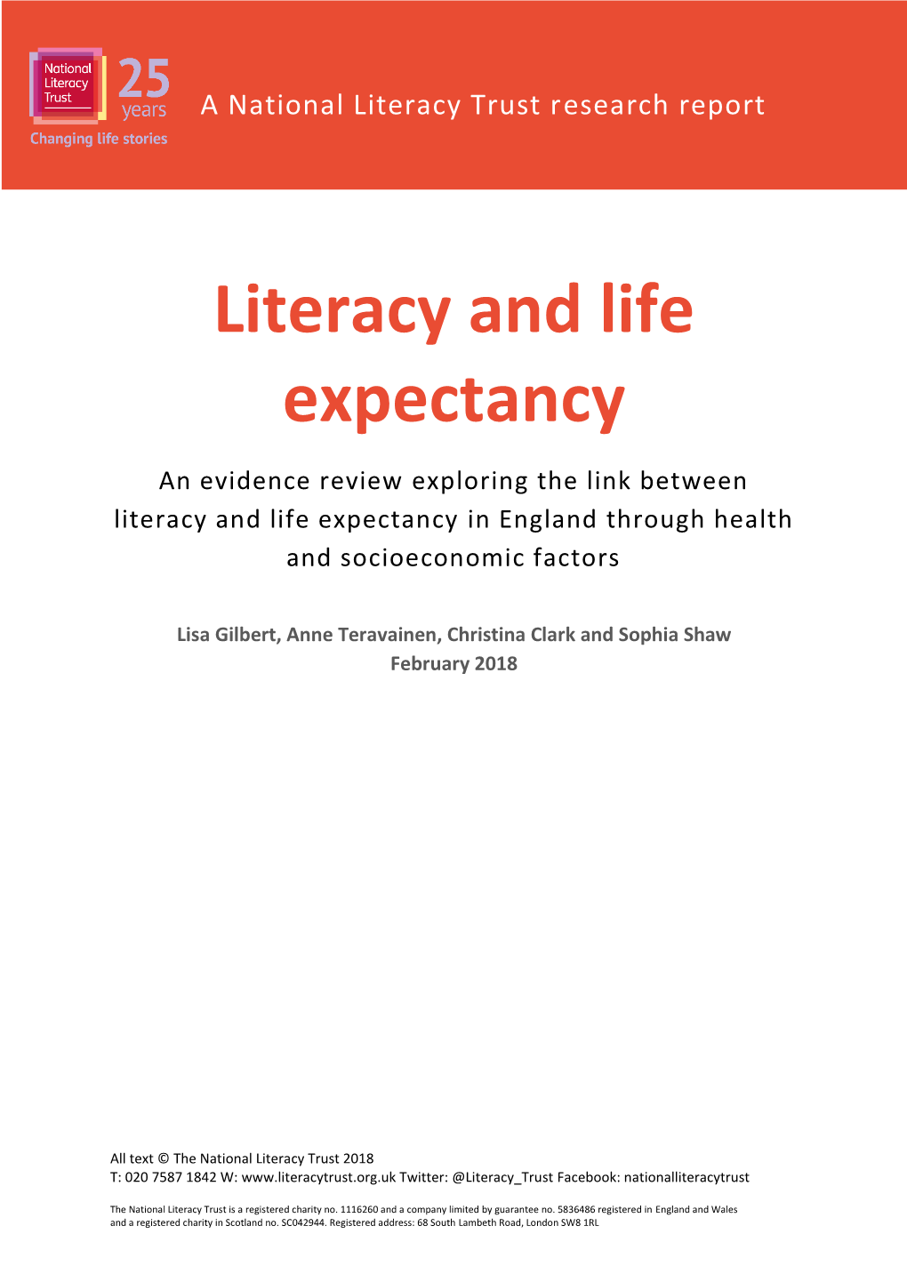 Literacy and Life Expectancy