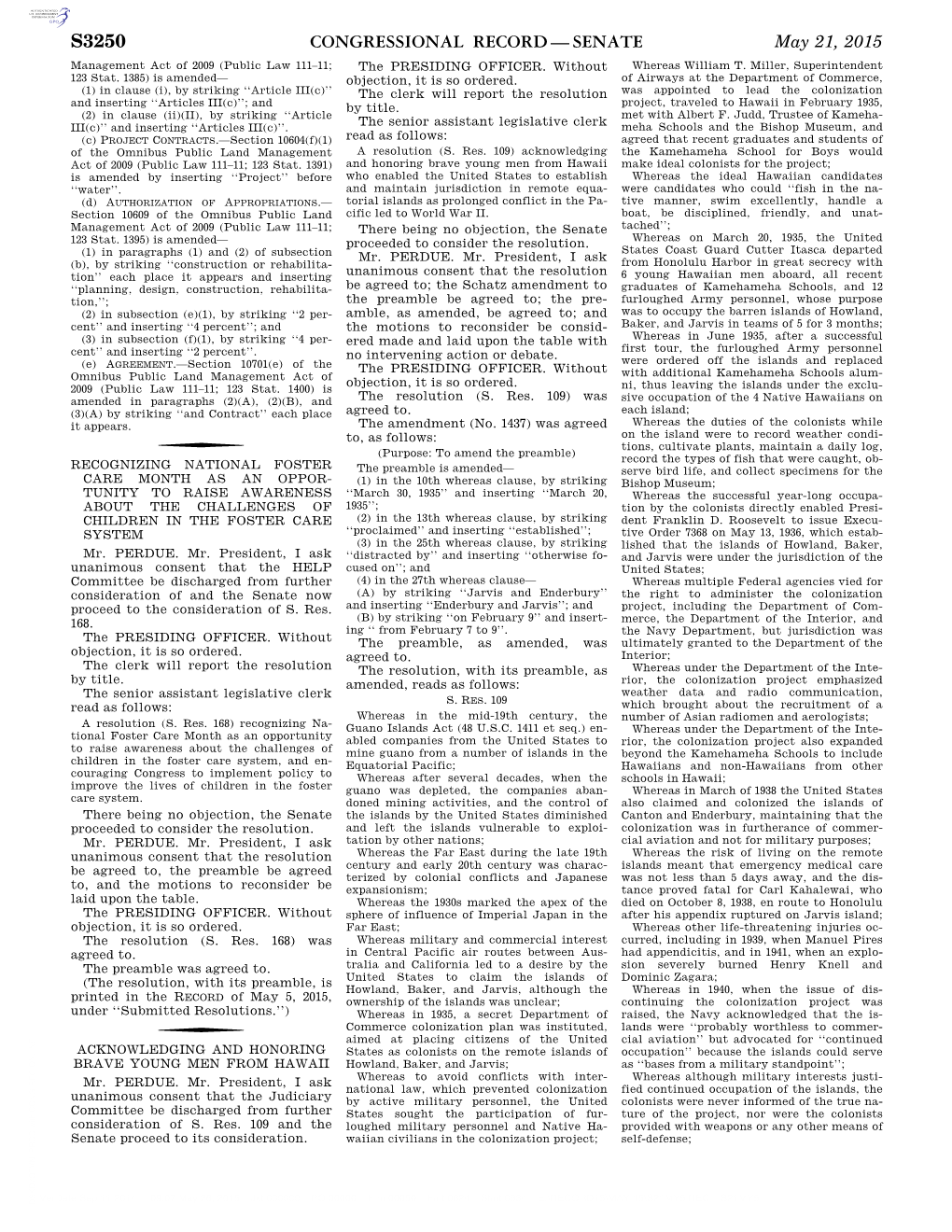 Congressional Record—Senate S3250