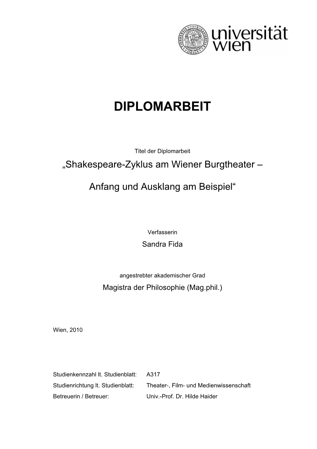 Diplomarbeit