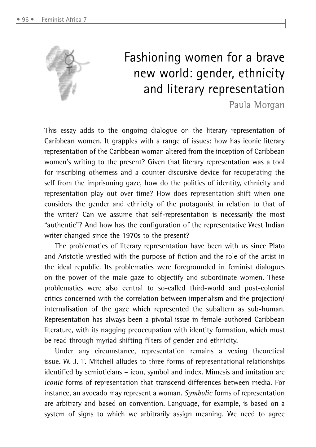 Gender, Ethnicity and Literary Represenation