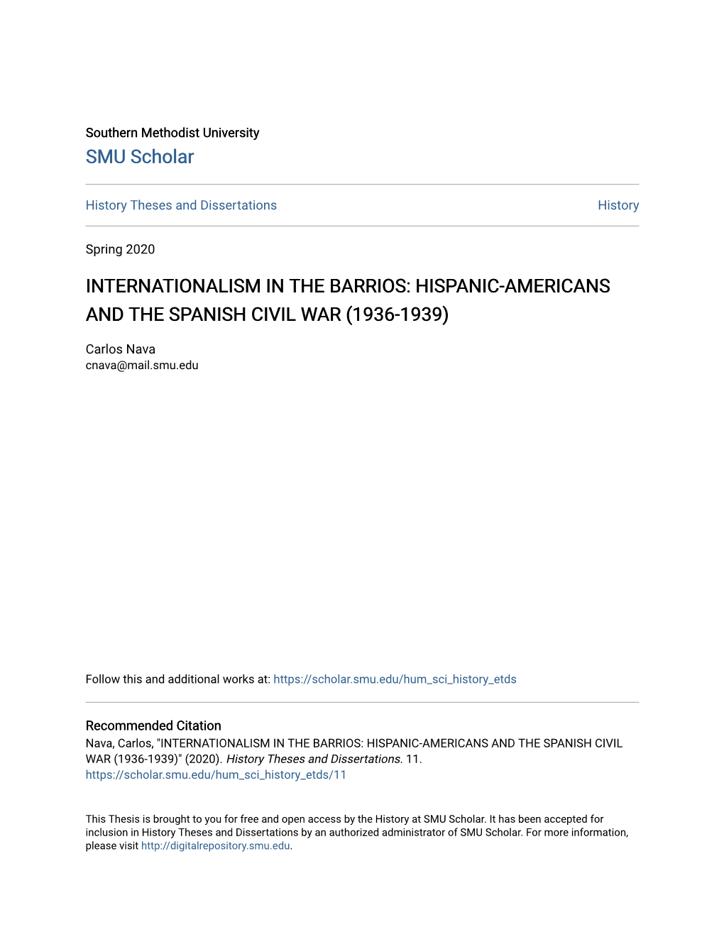 Hispanic-Americans and the Spanish Civil War (1936-1939)