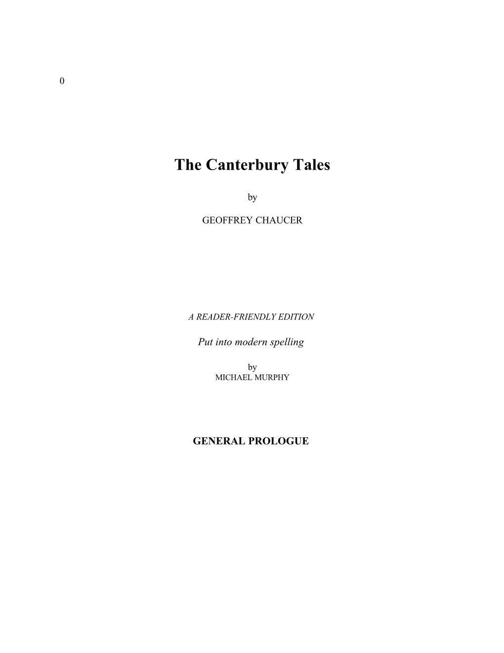 The Canterbury Tales