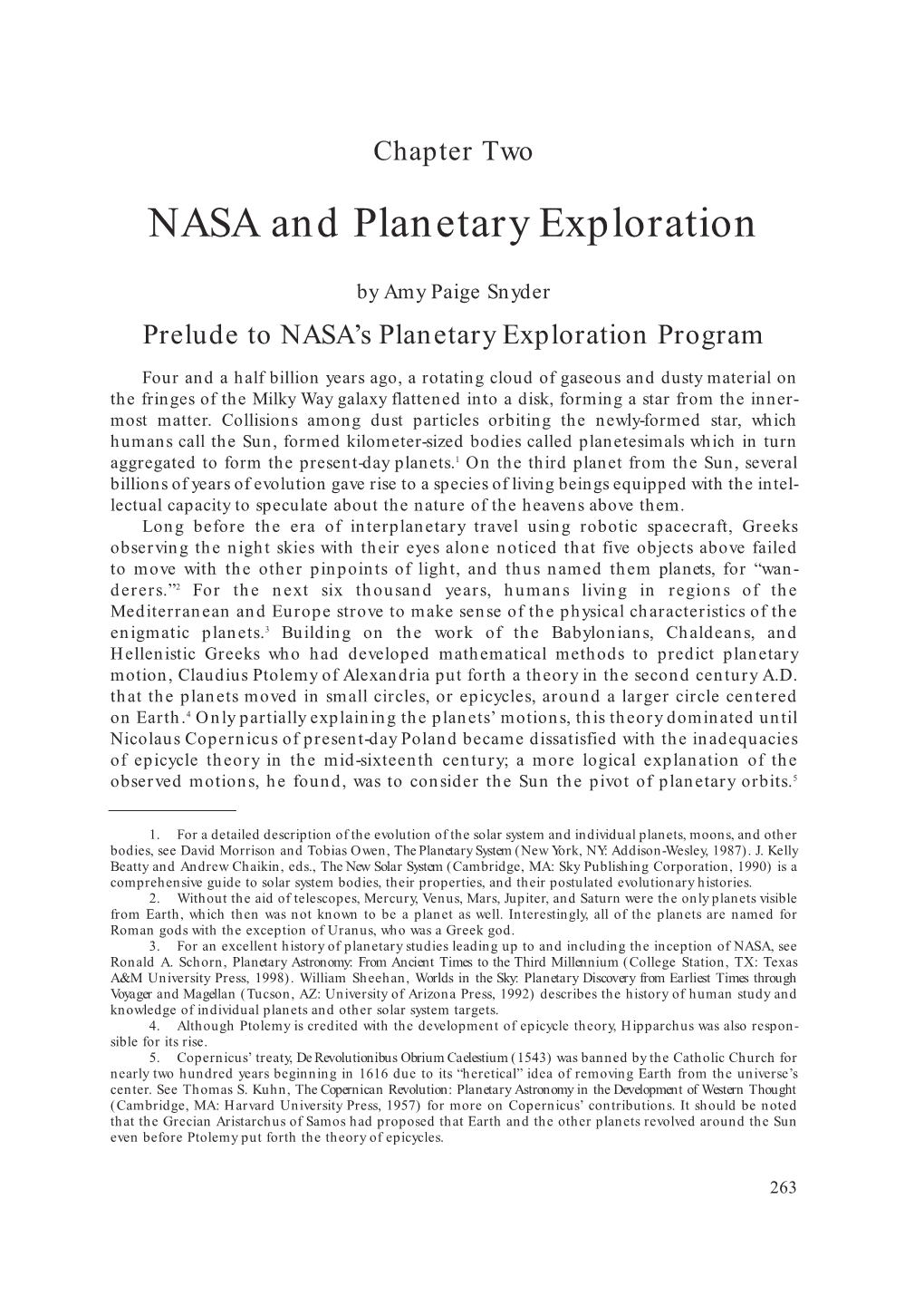 NASA and Planetary Exploration