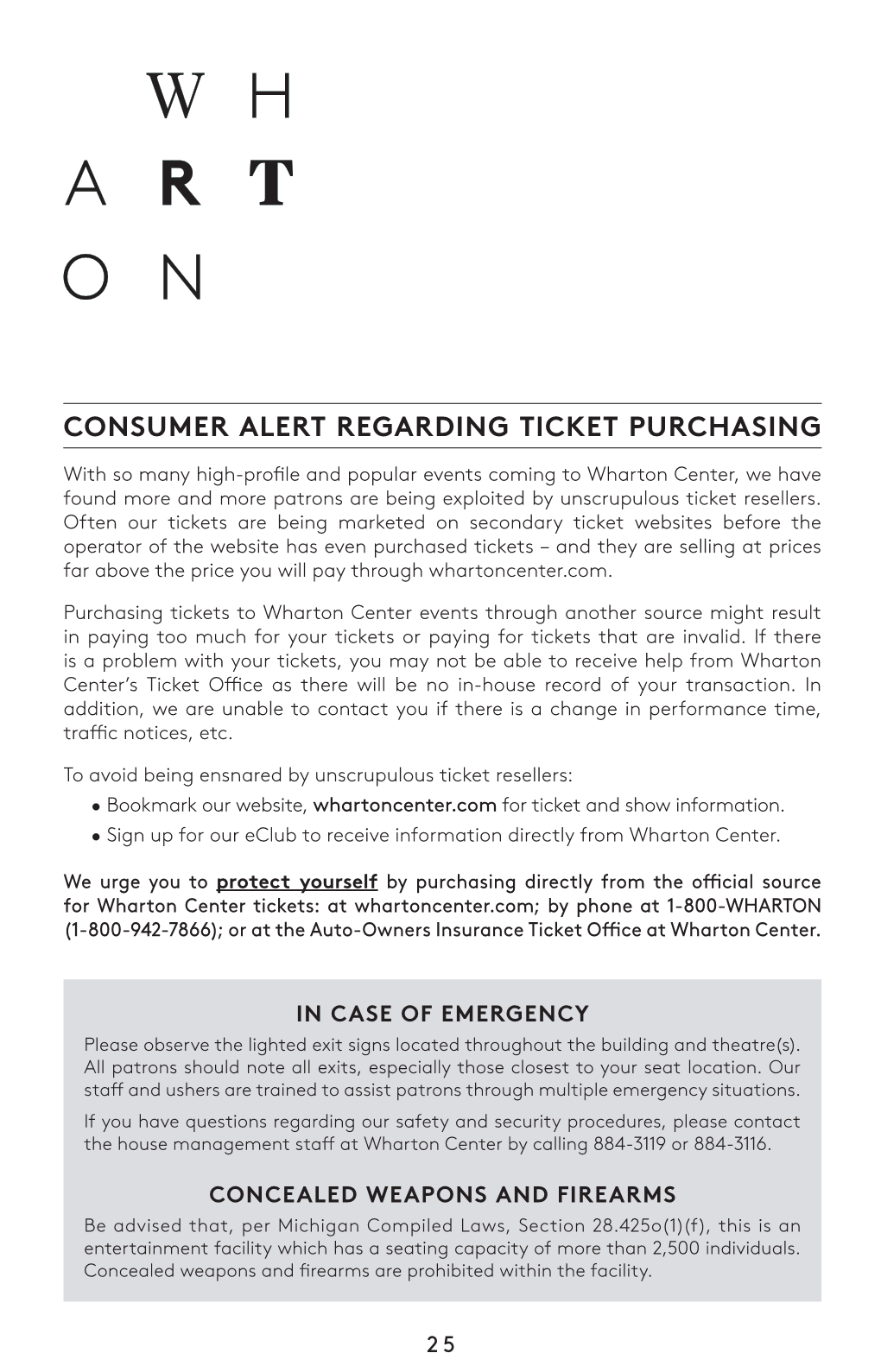 Consumer Alert Regarding Ticket Purchasing