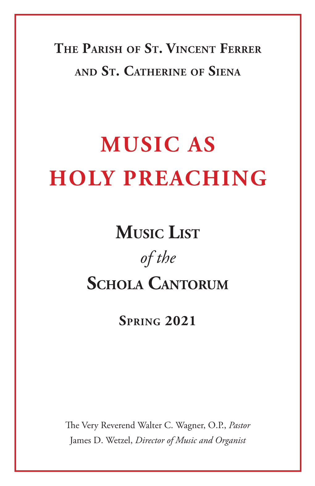 Music As Holy Preaching